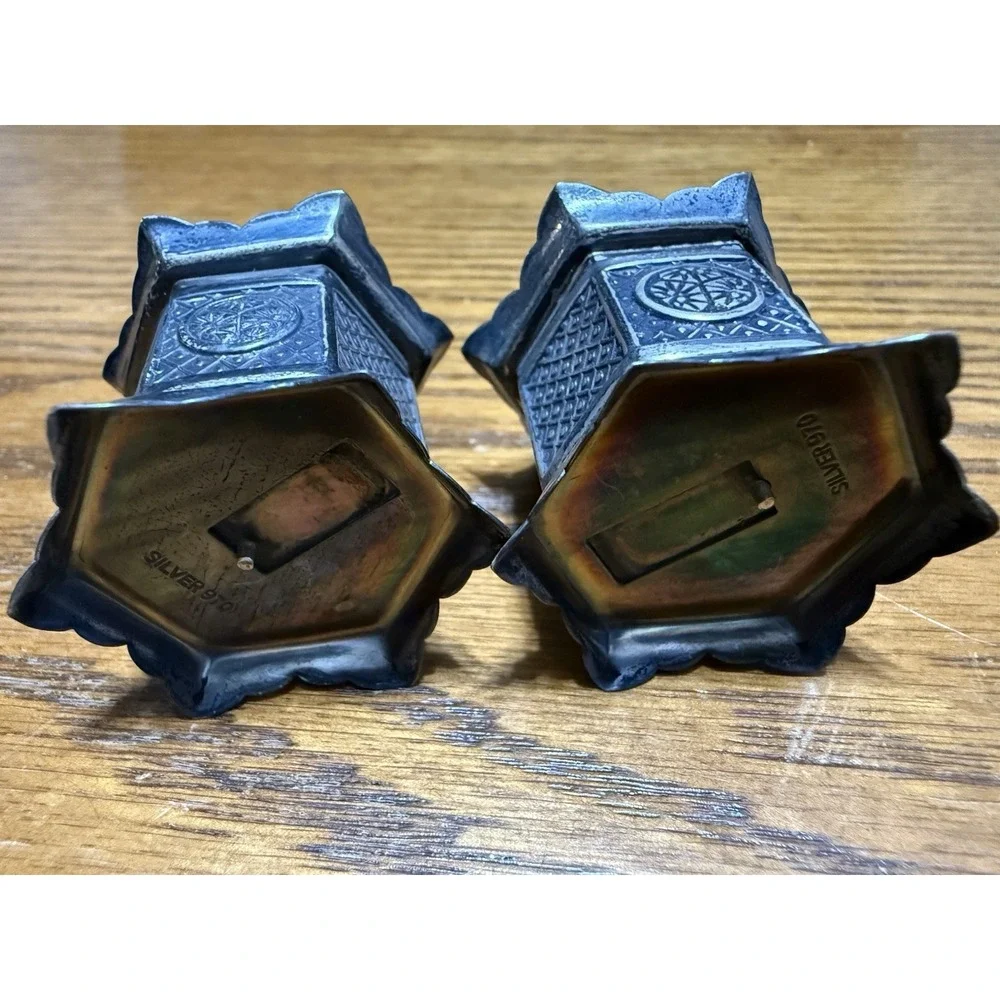 Vintage Japanese Lanterns Sterling (970) Salt/Pepper Shakers